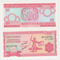 Burundi 20 Francs 2007 P#27d - Burundi