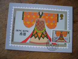 1987 Hong Kong Historical Chinese Costumes Costumes Historiques Chinois 50c - Maximumkarten