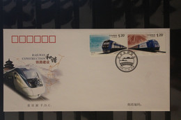 China 2006; Railway Construction;  Eisenbahn; Lokomotiven; MiNr. 3816-17, FDC - 2000-2009