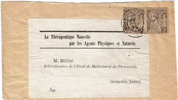CTN82 - MONACO ALBERT 1° 2cx2 SUR MANCHETTE AOÛT 1899 - Brieven En Documenten