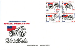 Samoa 2014, 40th Commonwealth Games, Swimming, Rugby, Boxing, Weightlifting, FDC - Weightlifting