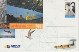 Argentina 2000 Postal Stationery (with Penguin Stamp) Unused (XC181) - Antarctic Wildlife