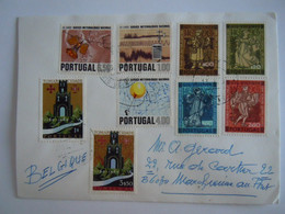 Portugal Lettre Cover 1981 Ville De Tomar Poète Gil Vicente Service Météorologiques Yv 894-895 977-980 1126-1128 - Storia Postale