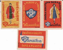 Czechoslovakia, Étiquettes De Boîte D'allumettes, Hanačka - Clothes , Manufacturer Solo Lipník - Zündholzschachteletiketten