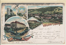 AK NÖ Wöllersdorf - Gruss Aus .. Litho Verl. Kienast Bez. Wr. Neustadt Ca.1900 - Wiener Neustadt