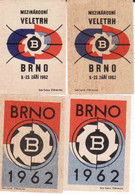 Czechoslovakia,Étiquettes De Boîte D'allumettes, Fair Brno 1962, Manufacturer Solo Lipník Solo Sušice - Zündholzschachteletiketten