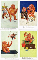 LAWSON WOOD ARTIST SIGNED ANIMALS MONKEY 12 Vintage Postcards (L5551) - Wood, Lawson