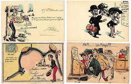 NORWINS POLITIC SATIRE ARTIST SIGNED, HUMOR 16 Vintage Postcards (L5622) - Norwins