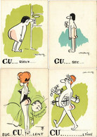 LASSALVY ARTIST SIGNED EROTIC HUMOR 30 VIntage Postcards (L2927) - Lassalvy