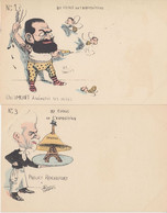 LES NORWIN'S FRENCH POLITIC SATIRE Set 12 Vintage Postcards Pre-1920 (L3899) - Norwins