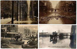 FRANCE FLOODS 1910, FRANCE 300 Vintage Postcards (L5560) - Inondations