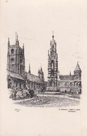 4841  62 Plymouth,  St. Andrew’s Church & Cross (drawing Burbery 1935) - Plymouth