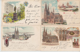 COLOGNE KÖLN GERMANY 31 Vintage LITHO Postcards Mostly Pre-1905 (L2529) - Collezioni E Lotti