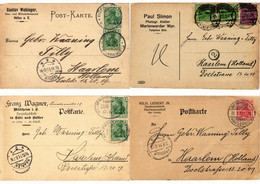 GERMANY POSTAL HISTORY 300 CORRESPONDANCE WAANING TILLY ALCOHOL 1907-1926(L2909) - Poste & Facteurs
