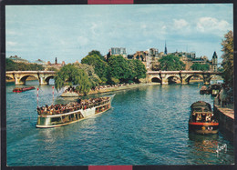 75 - Promenade En Bateau Sur Seine, à Droite Et à Gauche Le Pont Neuf, Au Centre Le Vert Galant, Dans Le Fond La Cité - Non Classés