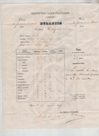 Institution Saint Polycarpe Lyon 1859 Rougier  Bulletin Scolaire Chambert Chef - Diploma's En Schoolrapporten