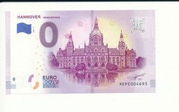 Billet Touristique 0 Euro - HANNOVER NEUES RATHAUS  - XEPC- 2019-3 - N° 4693 - Autres & Non Classés