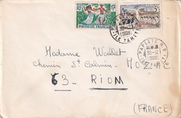 LETTRE POLYNESIE. PAPEETE. 1968. DANSE. POUR LA FRANCE - Storia Postale