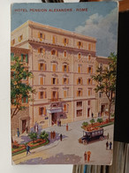 Cartolina Roma Hotel Pension Alexandra Illustrata - Cafés, Hôtels & Restaurants