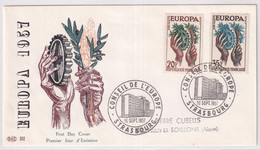 MiNr. 1157 - 1158 Frankreich 1957, 16. Sept. Europa - FDC - 1957