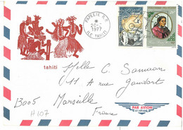 L331 - Polynésie Française, Lettre De Papeete En 1977 Pour Marseille - Covers & Documents