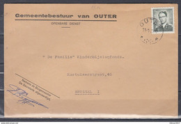 Brief Van Outer (sterstempel) Naar Brussel - 1953-1972 Lunettes