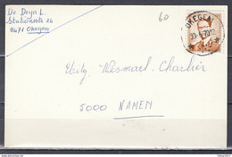 Kaart Van Okegem (sterstempel) Naar Namen - 1953-1972 Lunettes