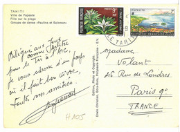 L337 - Polynésie Française, Carte De Tahiti Pour La France - Lettres & Documents