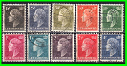 LUXEMBURGO (EUROPA) LOTE SELLOS DEL AÑO 1948 GEAN DUQUESA CARLOTA DIFERENTES VALORES - 1948-58 Charlotte Left-hand Side