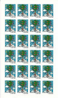 Denmark; Local Christmas Seals - Elleore, 1986, Full Sheet;  MNH(**), Not Folded, - Fogli Completi