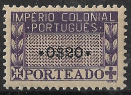 Portuguese Africa – 1945 Postage Dues 0$20 Mint Stamp - Afrique Portugaise