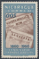 Nicaragua 1961 Mi 1293 YT 857 SG 1439 ** Cent. Regulation Of Postal Rates - Official Gazettes / Newspapers / Zeitung - Other & Unclassified
