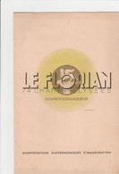 MENU GRAND FORMAT  LE FLORIAN (PARIS) 1935  GASTRONOMIE - Menus