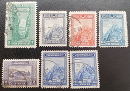 TURQUIE 1924-29 : YT N° 698-701-702-703  744-748 (7 Timbres) - Usati