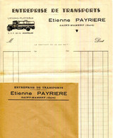 FACTURE.30.GARD.SAINT MAMERT.ENTREPRISE DE TRANSPORTS.ETIENNE PAYRIERE. - Transports