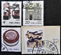 Chine 1986 -1990 Traditional Houses  Y&T N° 2777_2780_2781_2785 - Used Stamps