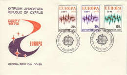 FDC CYPRUS 374-376 - 1972