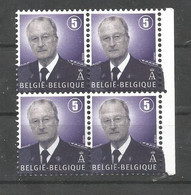 OCB 3698 ** Postfris Zonder Scharnier In Blok Van 4 - 1993-2013 Koning Albert II (MVTM)