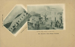 Cape Verde, SÃO VICENTE, Central Praça, Market, Town Hall (1900s) Postcard - Cap Vert