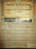 Société Forestiere Franco-Australienne/ Action De 100 Francs Au Porteur/Paris/Royer/nancy/1921       ACT27Bis - Automovilismo