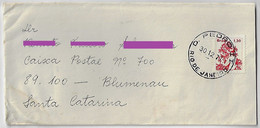 Brazil 1977 Cover Sent From Rio De Janeiro Agency D. Pedro II to Blumenau Definitive Stamp Profession Coffee Picker - Briefe U. Dokumente