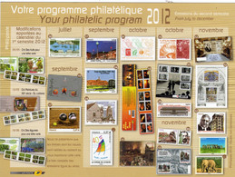 FRANCE Entier Postal MONTIMBRAMOI Calendrier Emission TP Du 2ème Sem. 2012 (scan Recto Et Verso) - Sonstige & Ohne Zuordnung