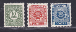 DANEMARK N°  165 à 167 ** MNH Neufs Sans Charnière, TB (D9257) 75e Anniversaire Du Timbre - 1926 - Unused Stamps
