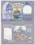 Nepal 1 Rupee 1995-1999 P#37a.2 - Népal