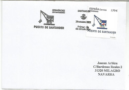 ESPAÑA FDC SPD CANTABRIA 150 AÑOS PUERTO DE SANTANDER HARBOUR PORT - Autres (Mer)