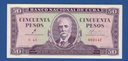 CUBA - P. 98a – 50 Pesos 1961 UNC Serie C43 003147 - Cuba