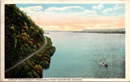 Iowa Dubuque View Of Mississippi River Eagle Point High Bridge - Dubuque