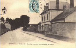 Carte POSTALE  Ancienne De PORT Sur SAONE - Gendarmerie, Avenue De La Gare - Port-sur-Saône