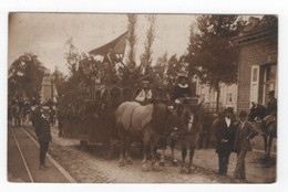 3 Oude Postkaarten Brecht Biest De Valk Estaminet   Gemeenteplaats   Vredesstoet Lessiusstraat 1920 Real Photo - Brecht