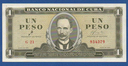 CUBA - P. 94a – 1 Peso 1961 UNC-, Serie G21 934379 - Cuba
